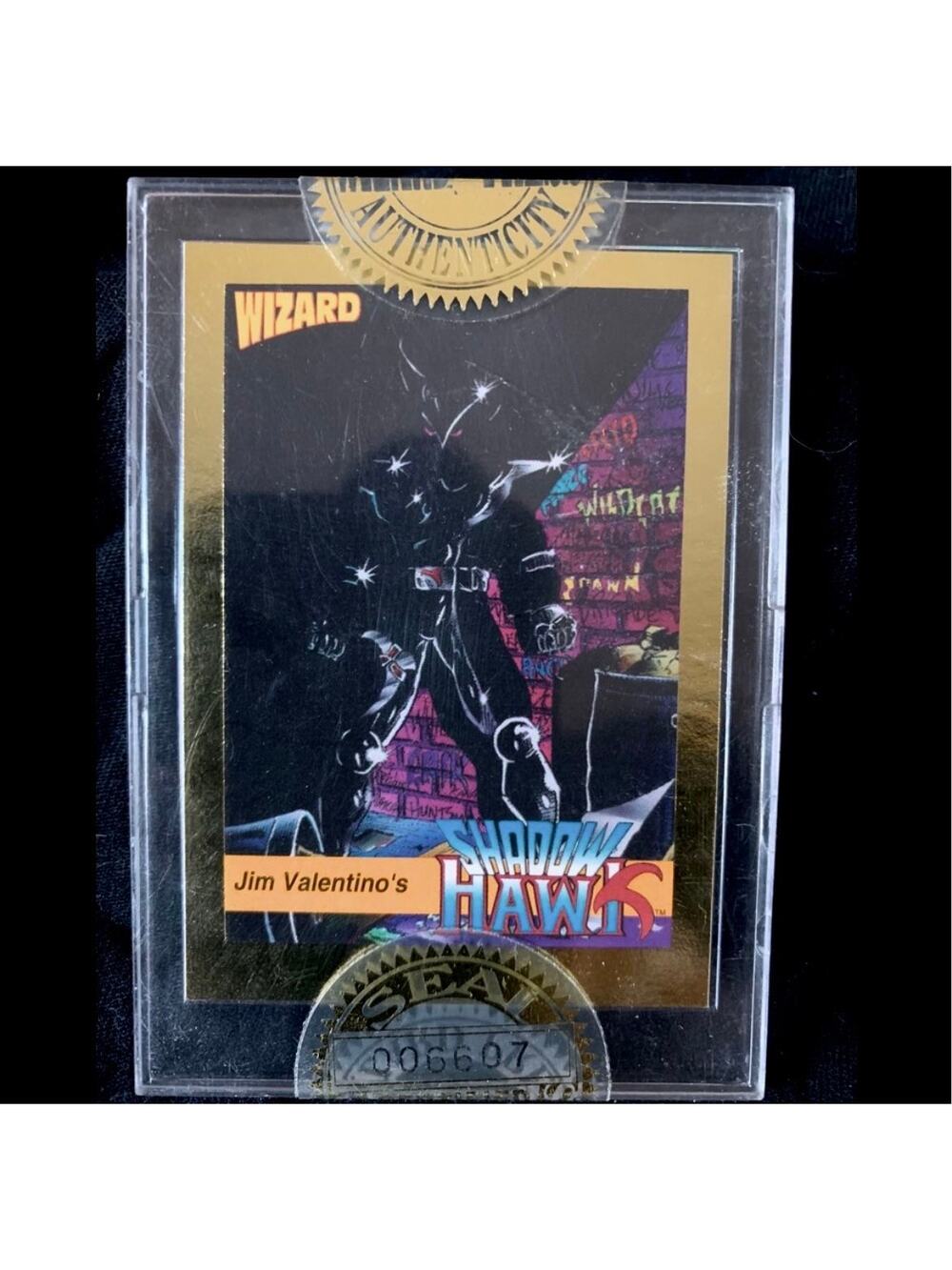 VINTAGE 1992 Wizard Magazine Shadow Hawk (Jim Valentino) Card [Limited Edition]